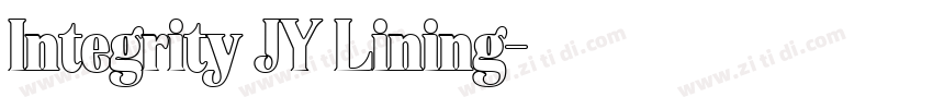 Integrity JY Lining字体转换